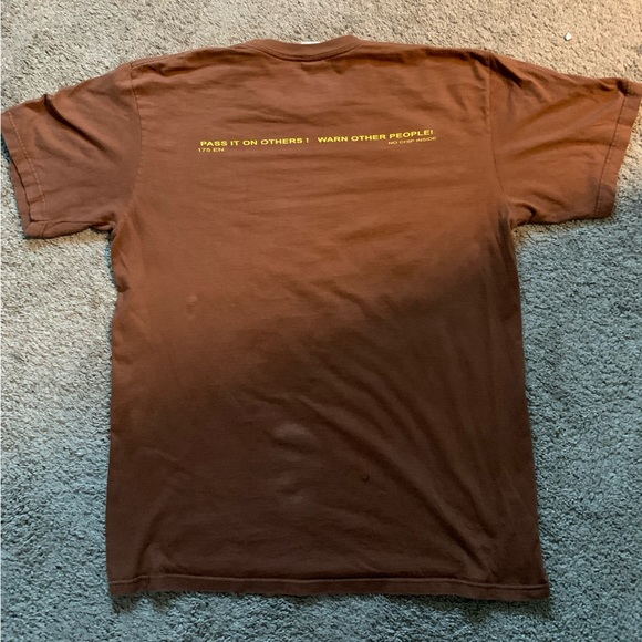 Brown Supreme Logo Tee front and back logo Size Large - Picture 3 of 4
